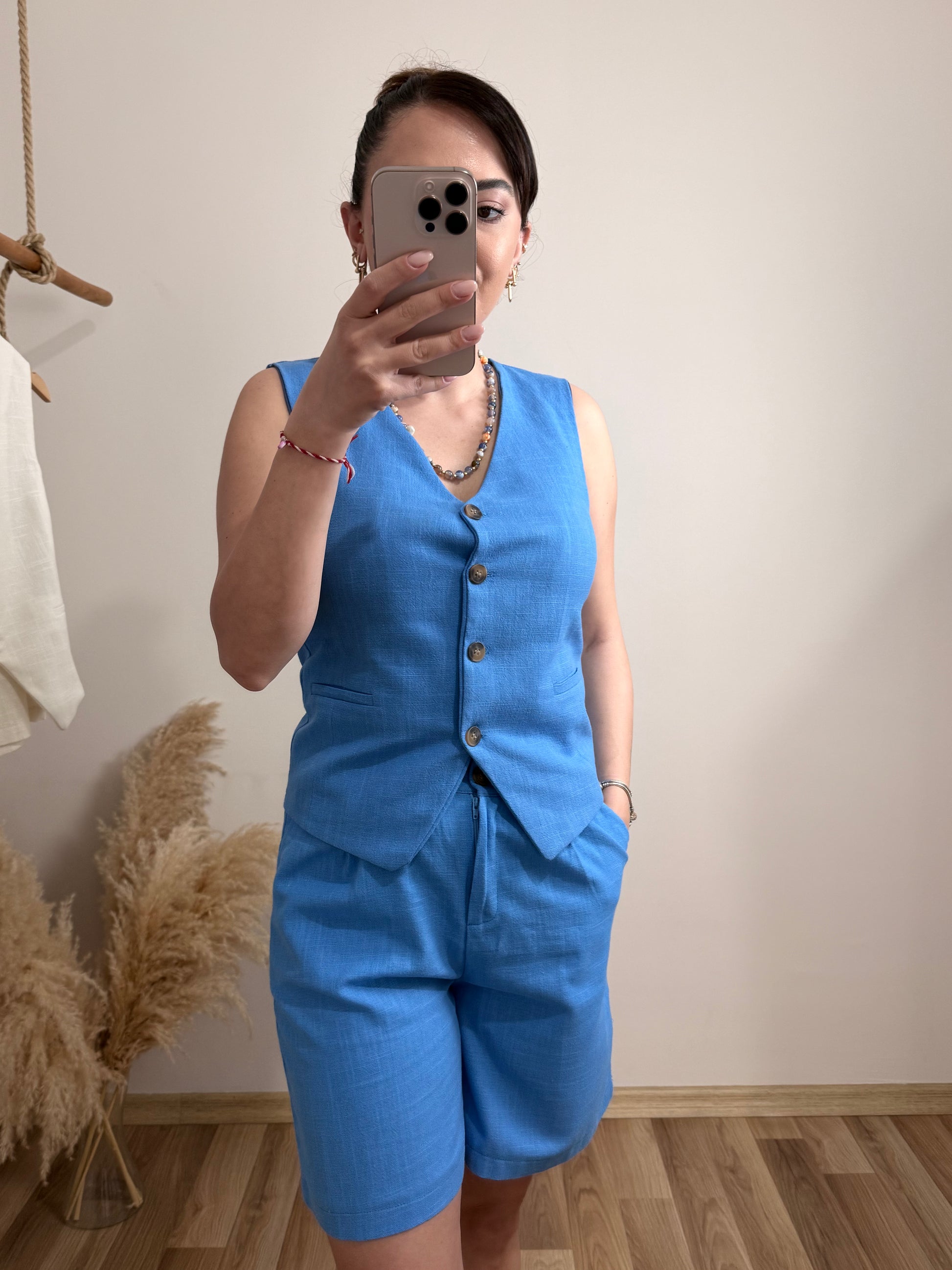 Keten Yelek Şort Takım - Sartorial Clothing Co.