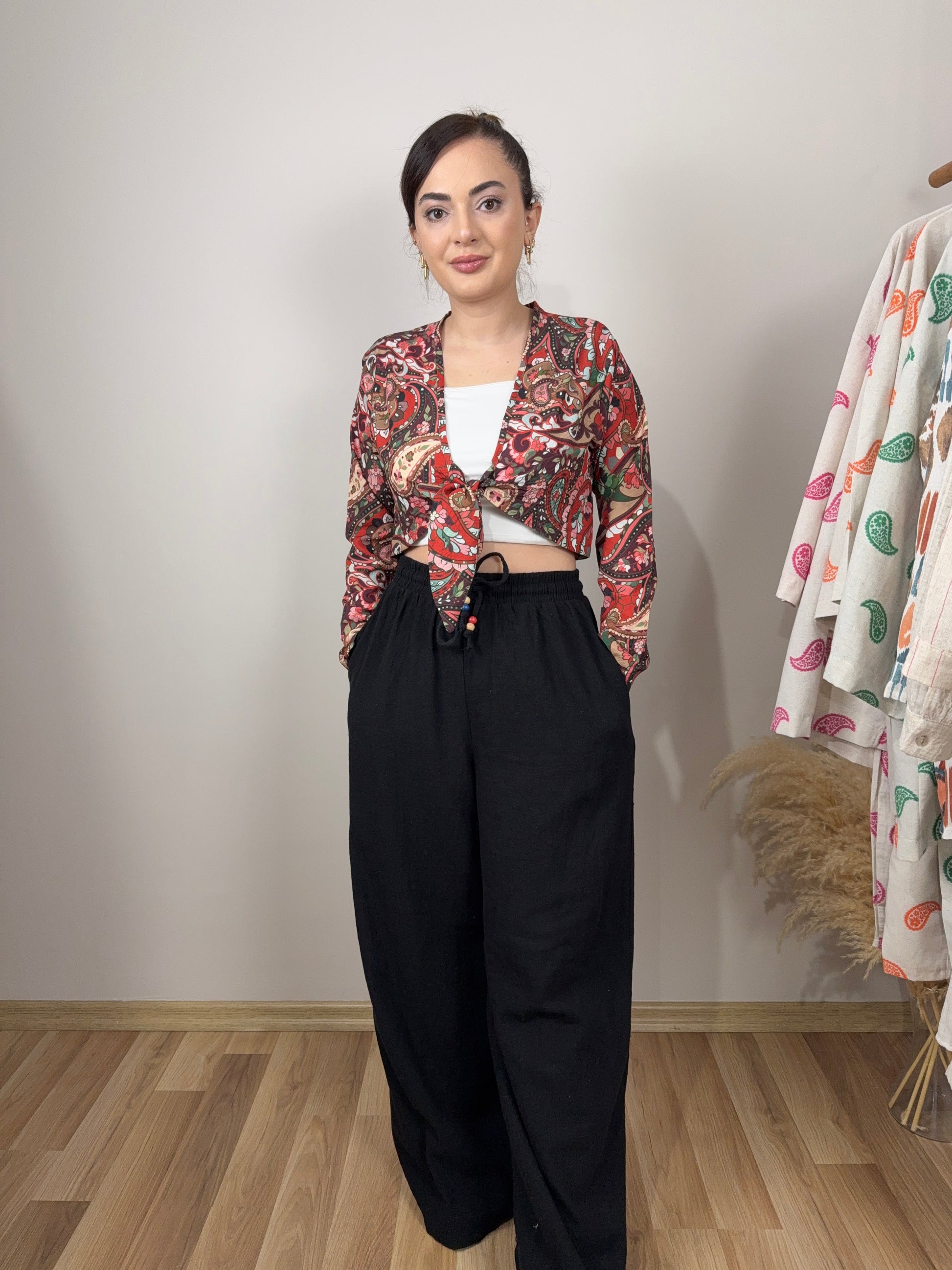 Crop Bağlamalı Bluz - Sartorial Clothing Co.