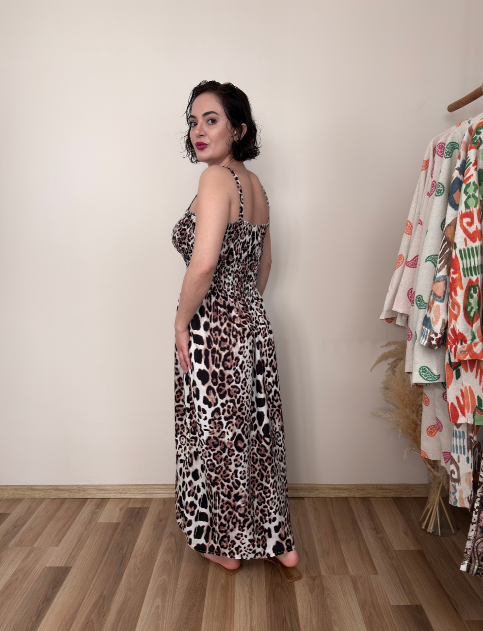 Leopar Desenli Elbise - Sartorial Clothing Co.